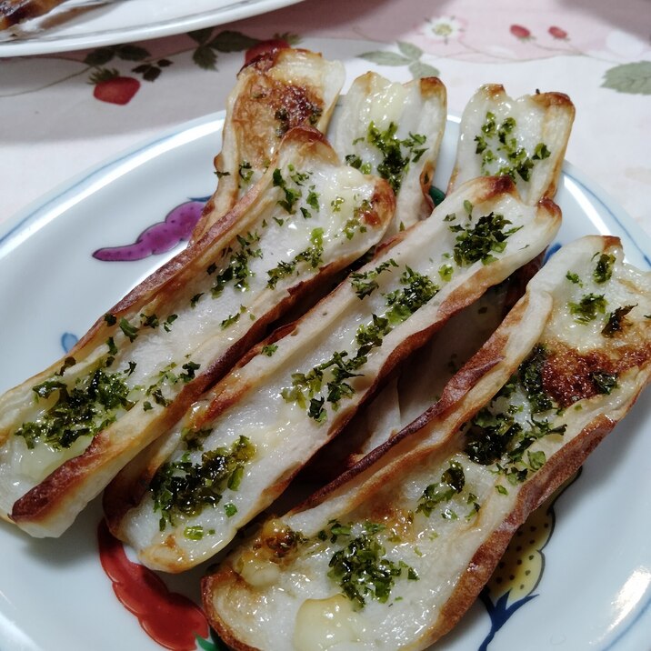 食べ過ぎ注意!ちくわのマヨ焼き(青のり乗せ)